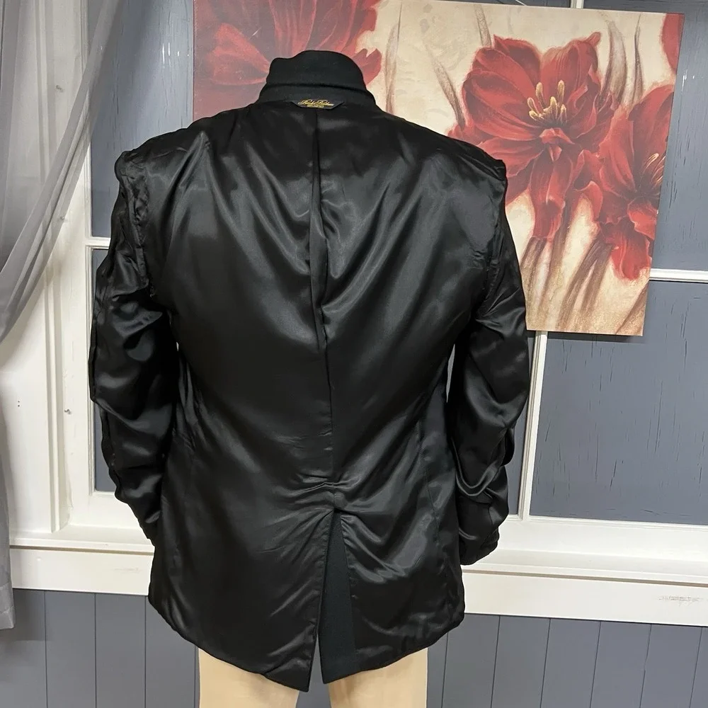 Vintage Brooks Brothers Camel Hair Blazer Jacket Sport Coat Mens 42R Black